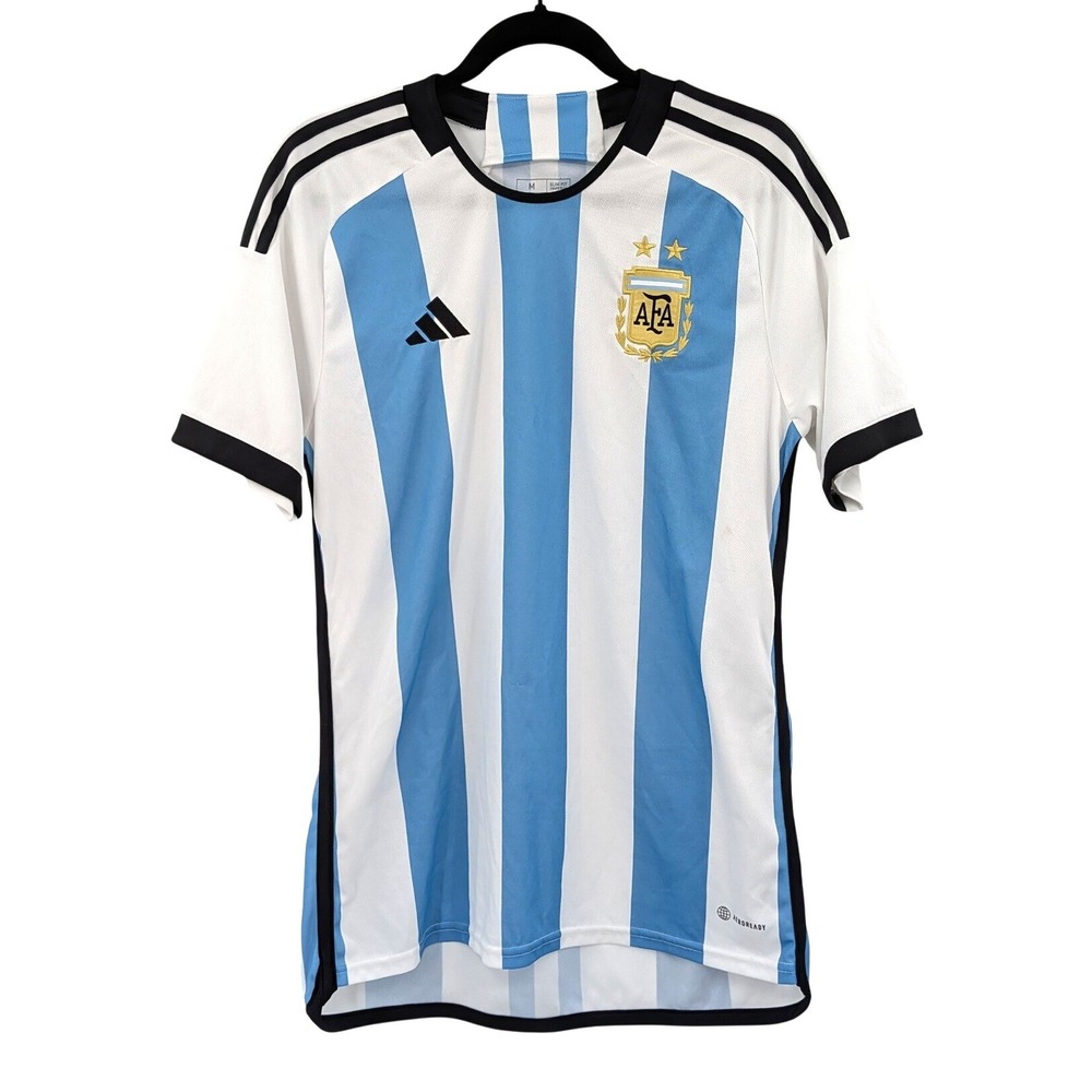 Adidas Argentina 2022 Home Soccer Jersey AFA World Cup Aeroready Mens M HF2158